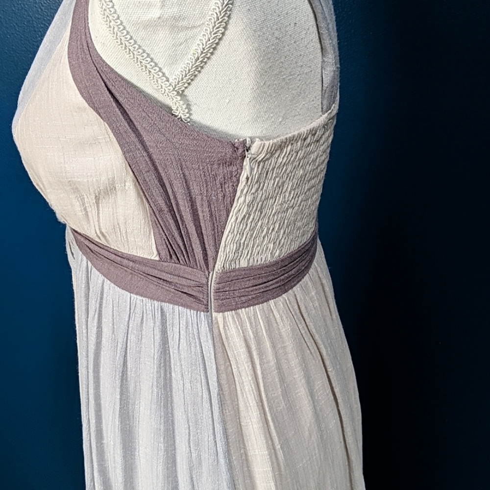 Altar'd State Gray Purple Halter Maxi Dress Small - Picture 4 of 10